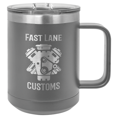 Customized 15 oz. Polar Camel Coffee Mug with Slider Lid