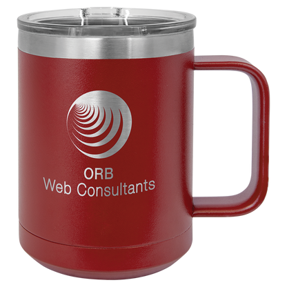 Customized 15 oz. Polar Camel Coffee Mug with Slider Lid