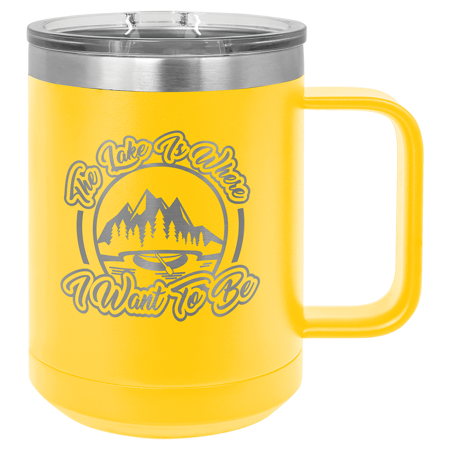 Customized 15 oz. Polar Camel Coffee Mug with Slider Lid