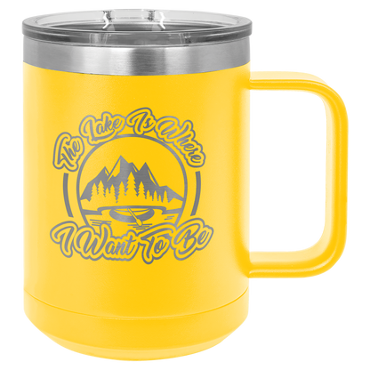 Customized 15 oz. Polar Camel Coffee Mug with Slider Lid