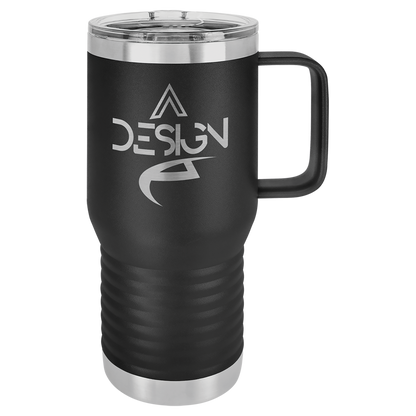 Customized 20 oz. Polar Camel Travel Mug with Handle & Slider Lid