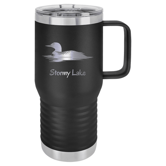 Loon on Stormy Lake Tumblers