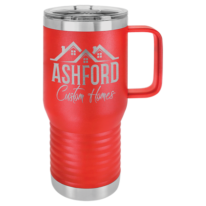 Customized 20 oz. Polar Camel Travel Mug with Handle & Slider Lid