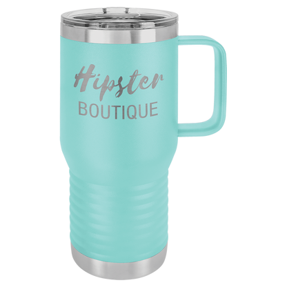 Customized 20 oz. Polar Camel Travel Mug with Handle & Slider Lid