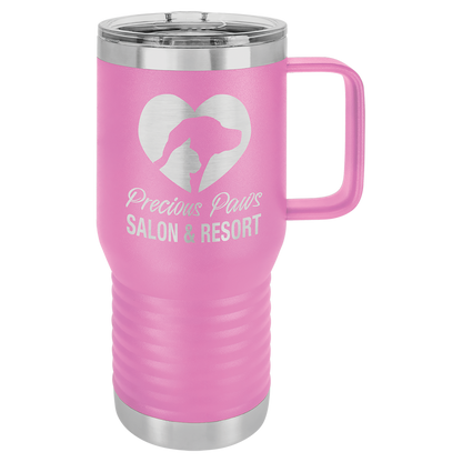 Customized 20 oz. Polar Camel Travel Mug with Handle & Slider Lid