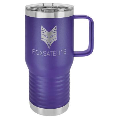 Customized 20 oz. Polar Camel Travel Mug with Handle & Slider Lid