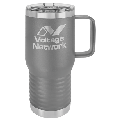 Customized 20 oz. Polar Camel Travel Mug with Handle & Slider Lid