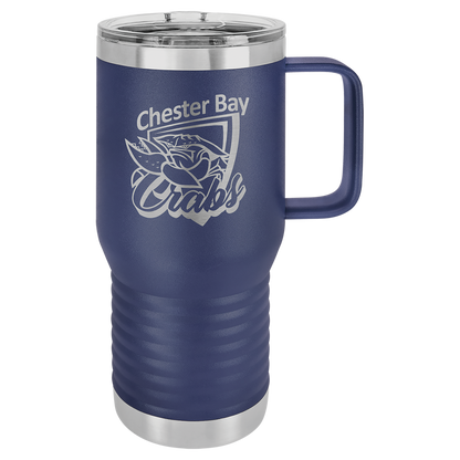 Customized 20 oz. Polar Camel Travel Mug with Handle & Slider Lid