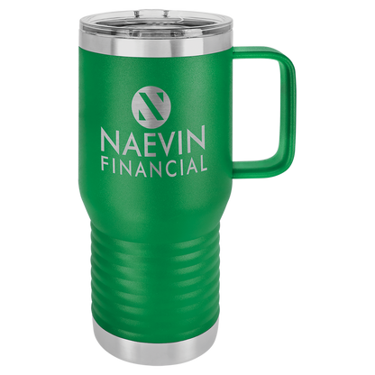Customized 20 oz. Polar Camel Travel Mug with Handle & Slider Lid
