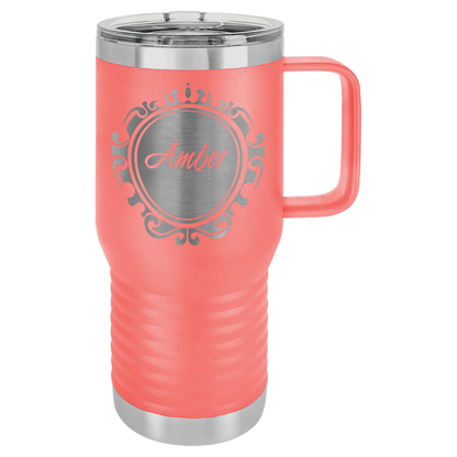 Customized 20 oz. Polar Camel Travel Mug with Handle & Slider Lid