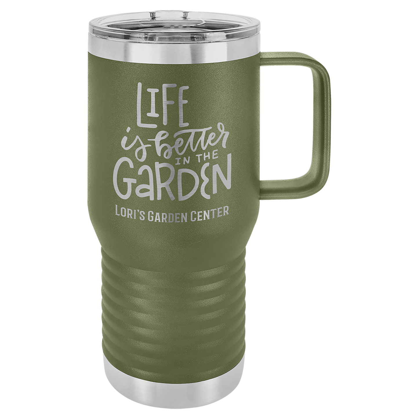 Customized 20 oz. Polar Camel Travel Mug with Handle & Slider Lid