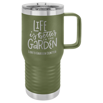 Customized 20 oz. Polar Camel Travel Mug with Handle & Slider Lid