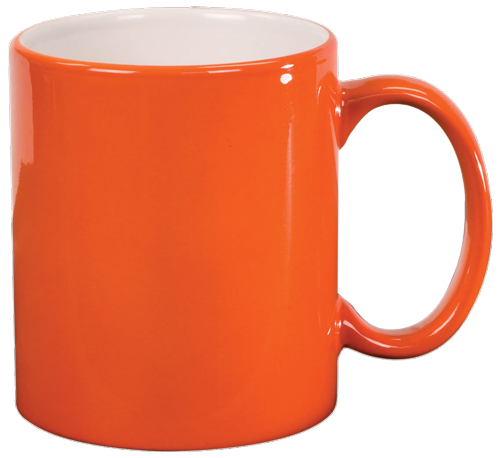 Customized Laser Etched 11 Oz Round Ceramic Coffee Mug