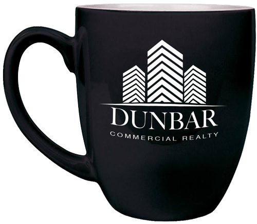 Customized Laser Etched 16 oz. Ceramic Bistro Coffee Mug