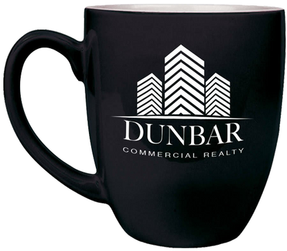 Customized Laser Etched 16 oz. Ceramic Bistro Coffee Mug