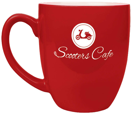 Customized Laser Etched 16 oz. Ceramic Bistro Coffee Mug