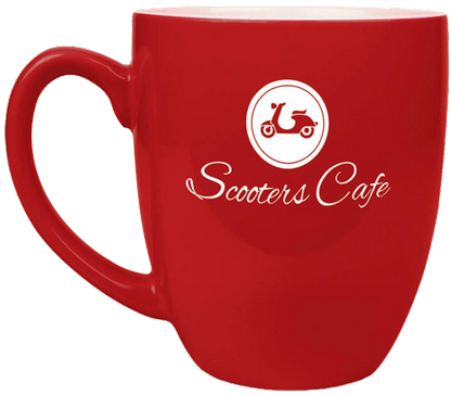 Customized Laser Etched 16 oz. Ceramic Bistro Coffee Mug