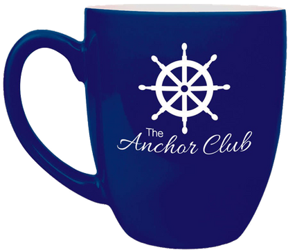 Customized Laser Etched 16 oz. Ceramic Bistro Coffee Mug