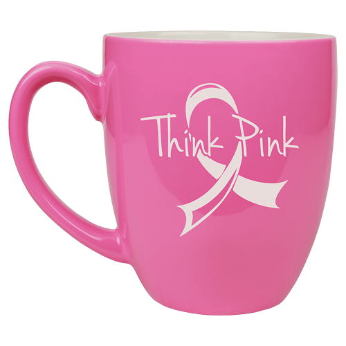 Customized Laser Etched 16 oz. Ceramic Bistro Coffee Mug