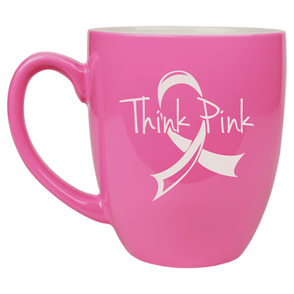 Customized Laser Etched 16 oz. Ceramic Bistro Coffee Mug
