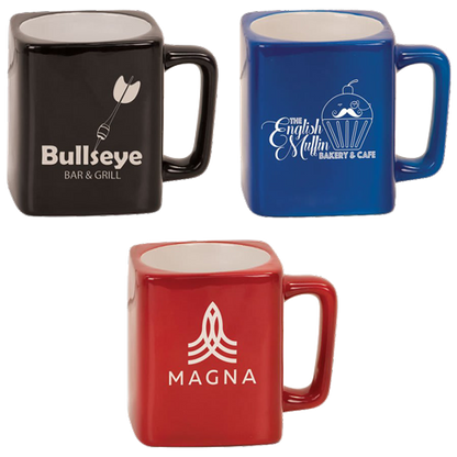 8 oz. Ceramic Square Coffee Mug