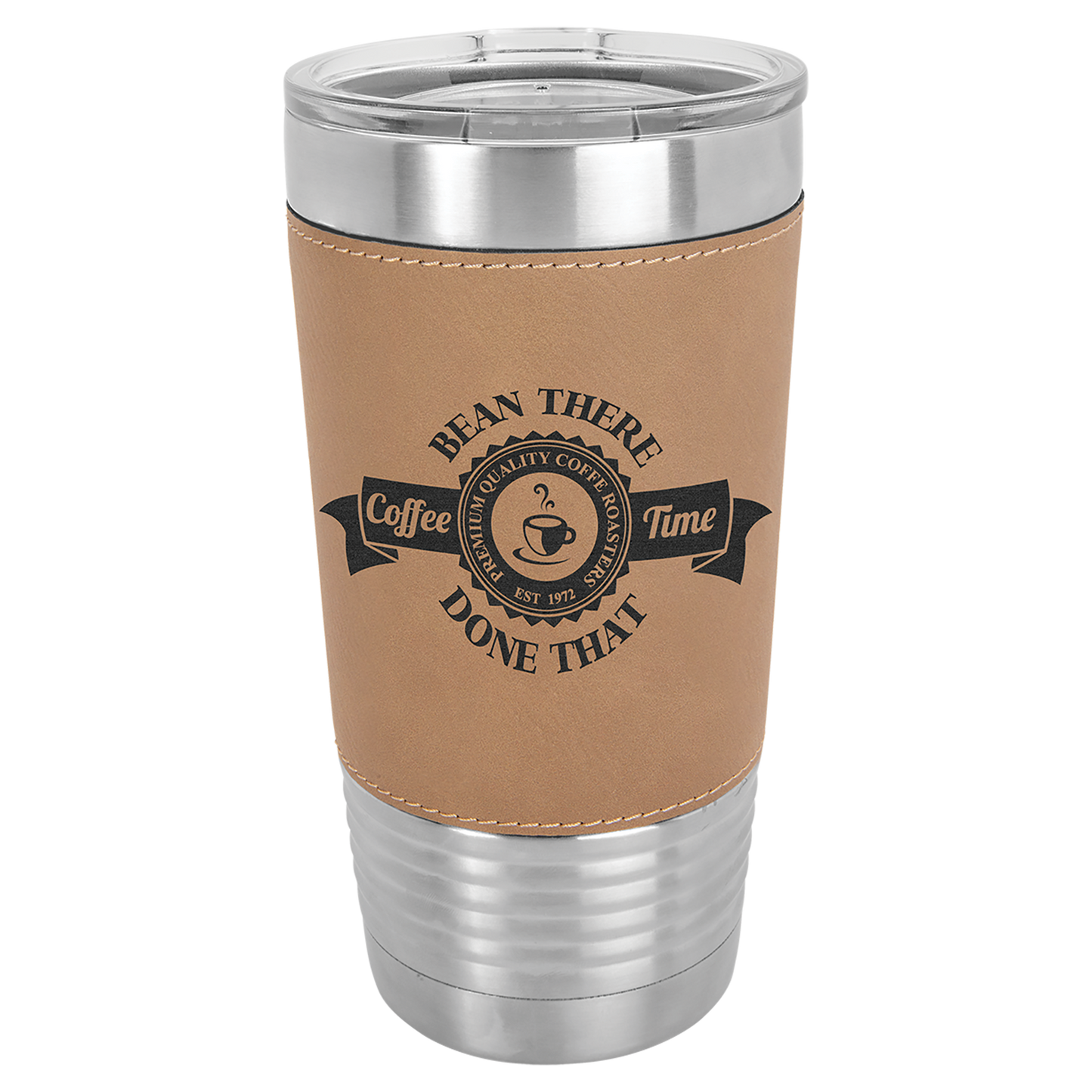 Customized Leatherette 20 oz. Polar Camel Tumbler with Clear Lid