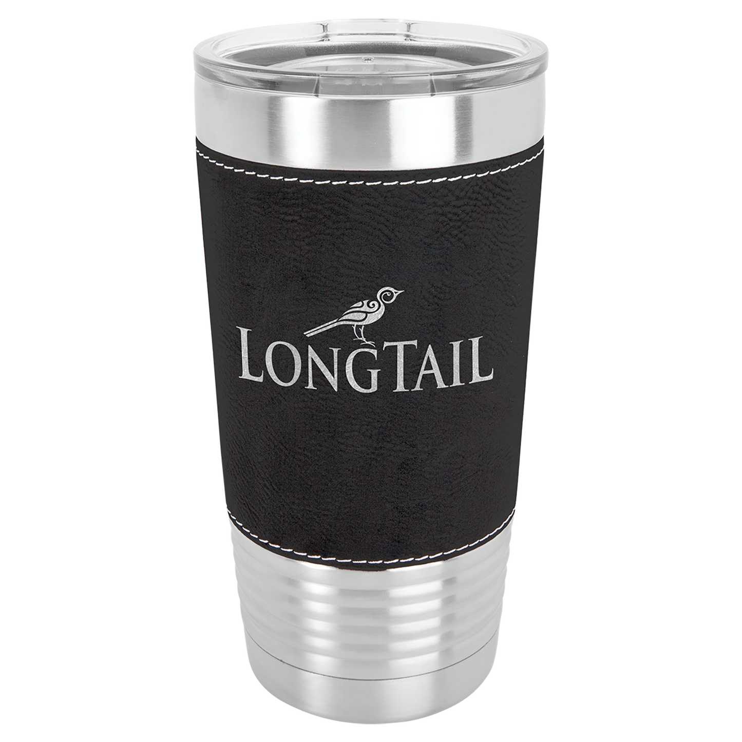 Customized Leatherette 20 oz. Polar Camel Tumbler with Clear Lid