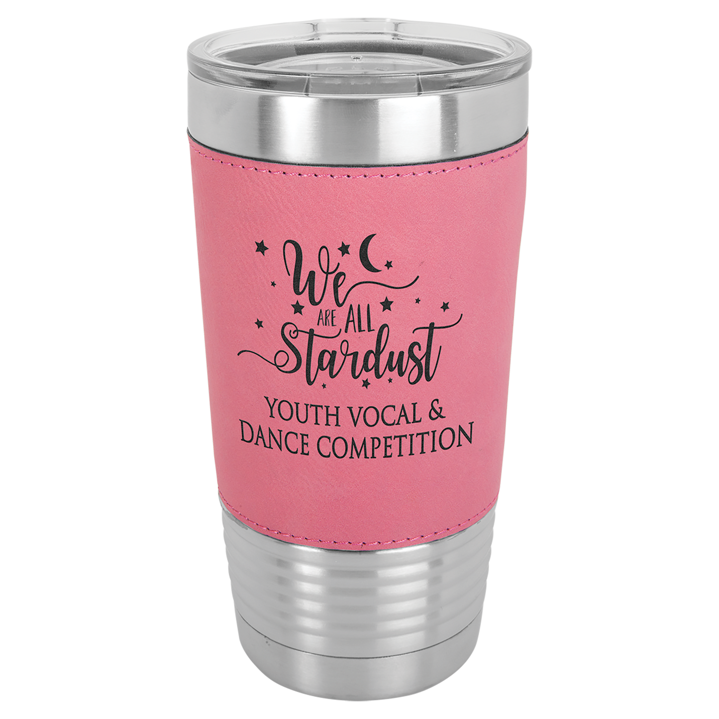 Customized Leatherette 20 oz. Polar Camel Tumbler with Clear Lid