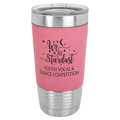 Customized Leatherette 20 oz. Polar Camel Tumbler with Clear Lid