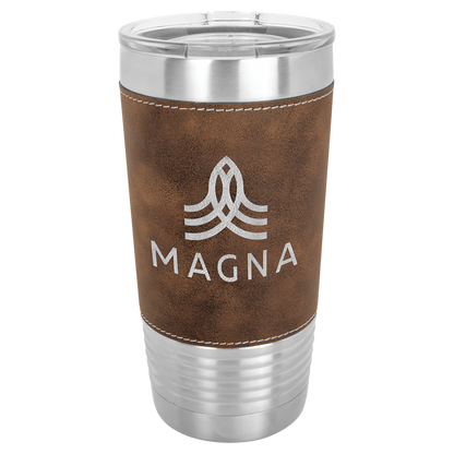 Customized Leatherette 20 oz. Polar Camel Tumbler with Clear Lid