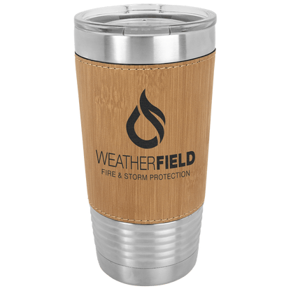 Customized Leatherette 20 oz. Polar Camel Tumbler with Clear Lid