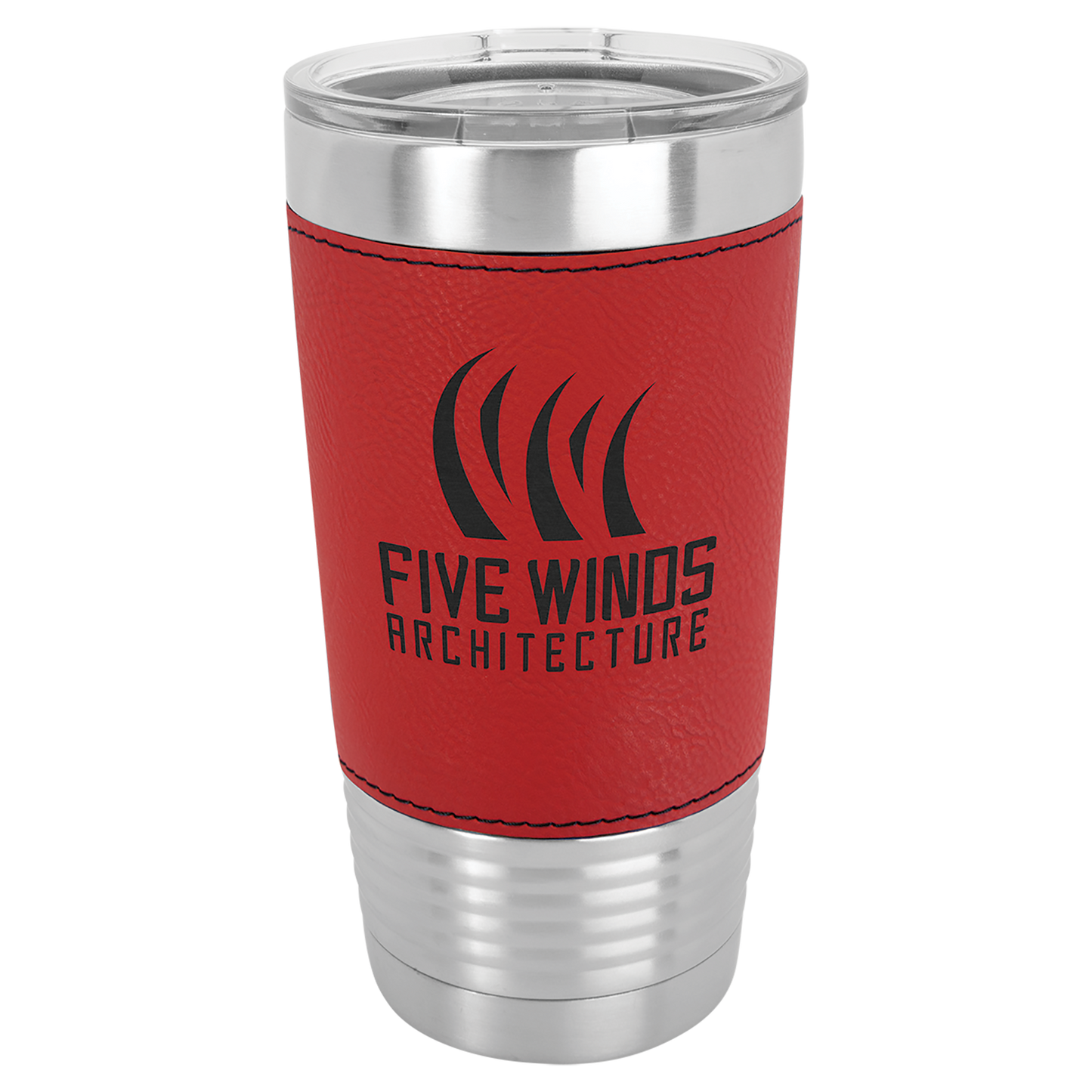 Customized Leatherette 20 oz. Polar Camel Tumbler with Clear Lid