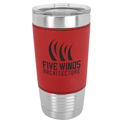 Customized Leatherette 20 oz. Polar Camel Tumbler with Clear Lid
