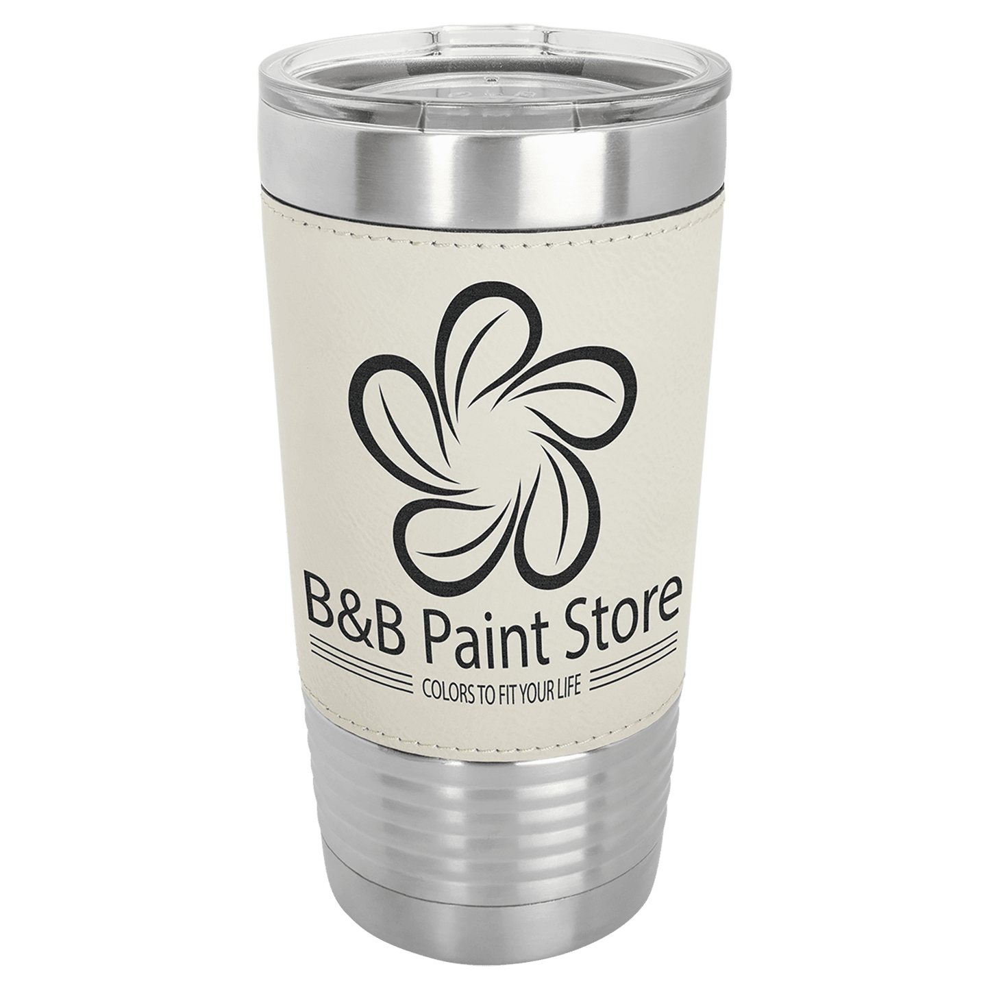 Customized Leatherette 20 oz. Polar Camel Tumbler with Clear Lid