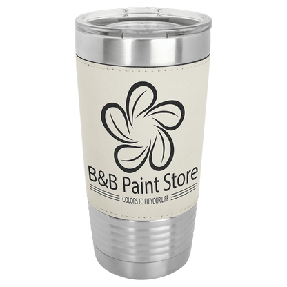 Customized Leatherette 20 oz. Polar Camel Tumbler with Clear Lid