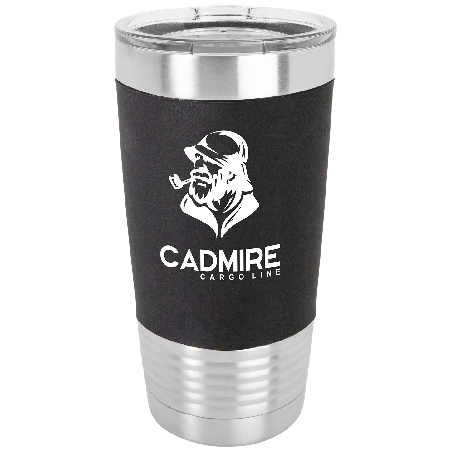 Customized Silicone Grip 20 oz. Tumbler with Clear Lid