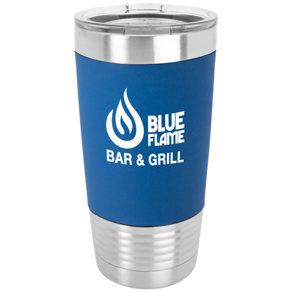 Customized Silicone Grip 20 oz. Tumbler with Clear Lid