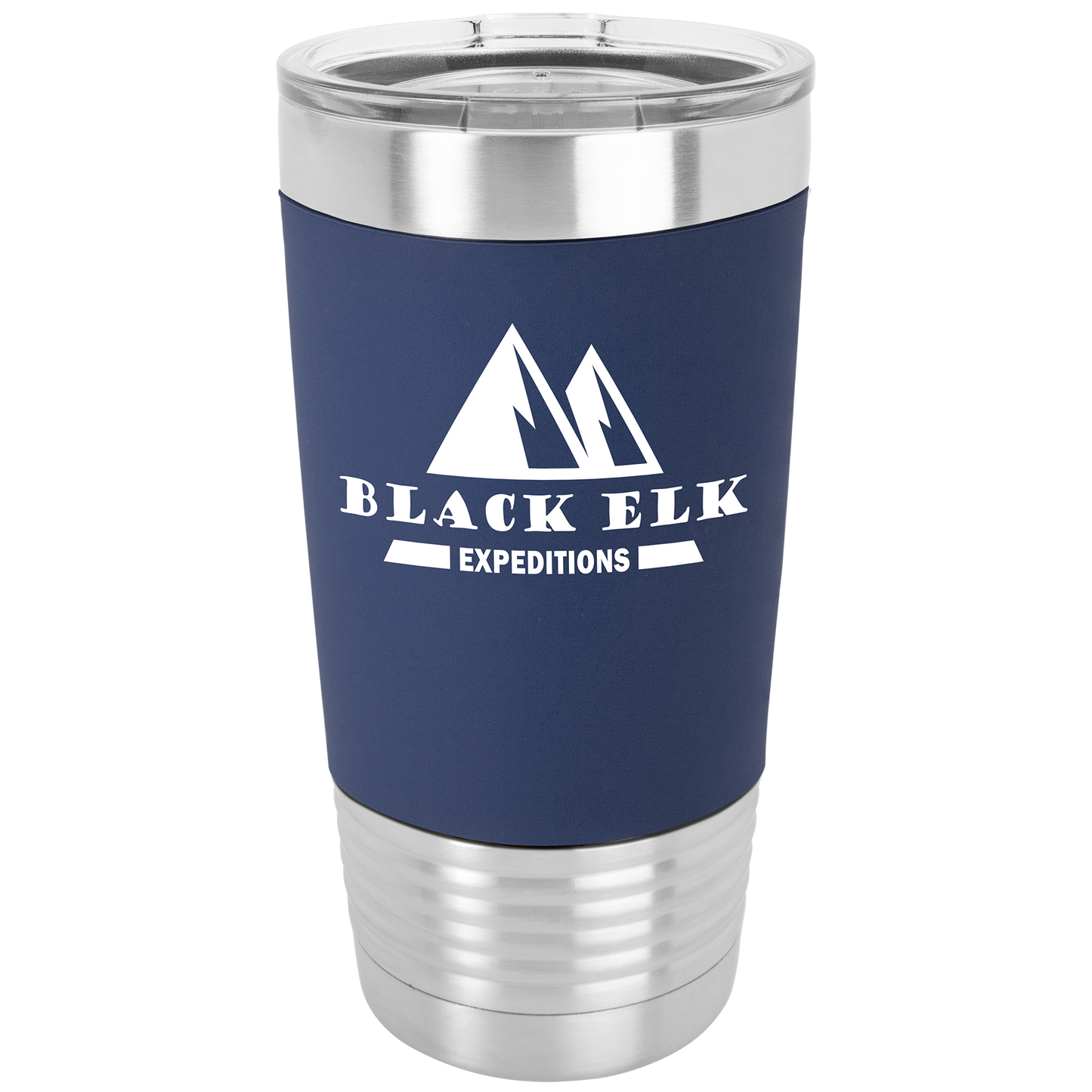 Customized Silicone Grip 20 oz. Tumbler with Clear Lid