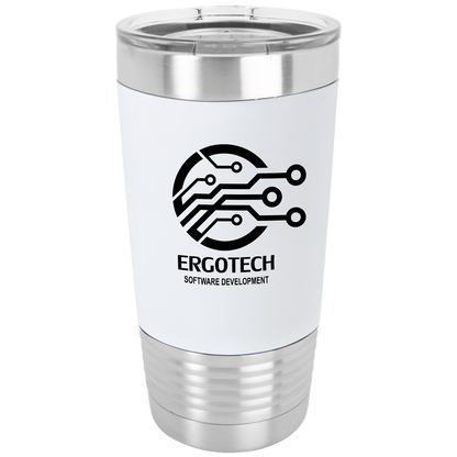 Customized Silicone Grip 20 oz. Tumbler with Clear Lid