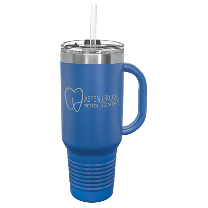 Customized JUMBO 40 Oz. Polar Camel Travel Mug with Handle & Straw