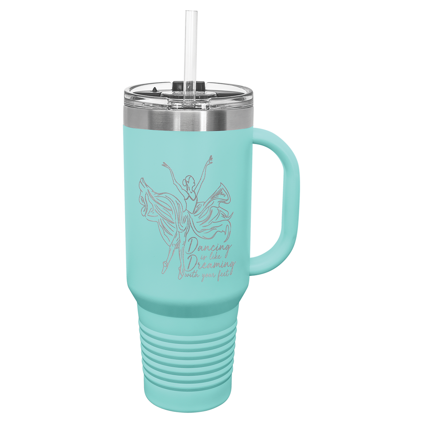 Customized JUMBO 40 Oz. Polar Camel Travel Mug with Handle & Straw