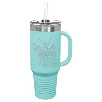 Customized JUMBO 40 Oz. Polar Camel Travel Mug with Handle & Straw