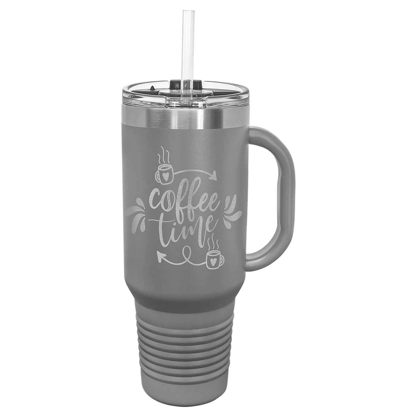 Customized JUMBO 40 Oz. Polar Camel Travel Mug with Handle & Straw
