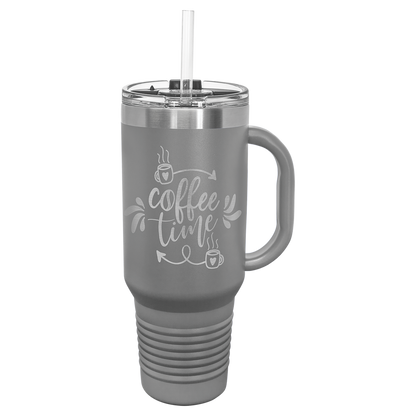 Customized JUMBO 40 Oz. Polar Camel Travel Mug with Handle & Straw
