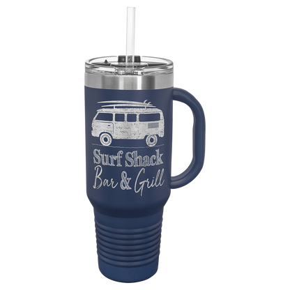 Customized JUMBO 40 Oz. Polar Camel Travel Mug with Handle & Straw