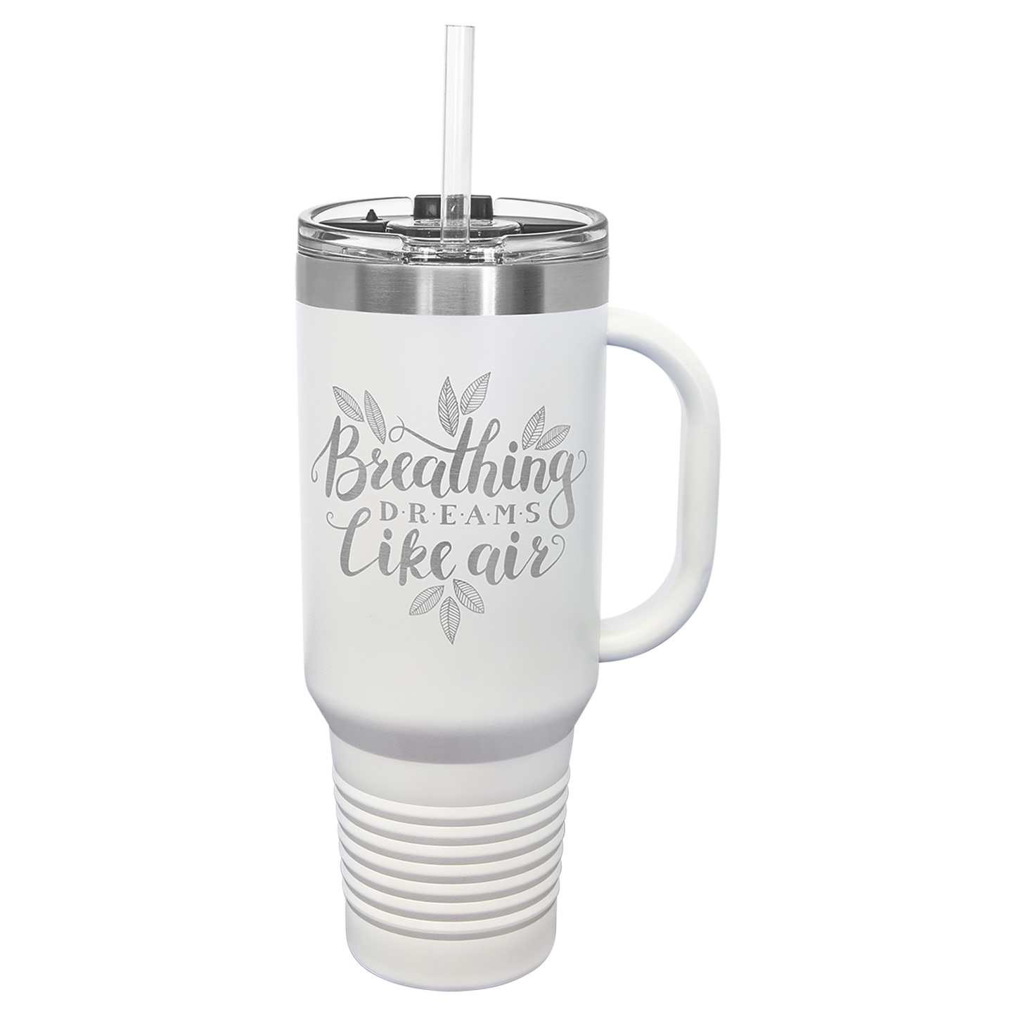 Customized JUMBO 40 Oz. Polar Camel Travel Mug with Handle & Straw