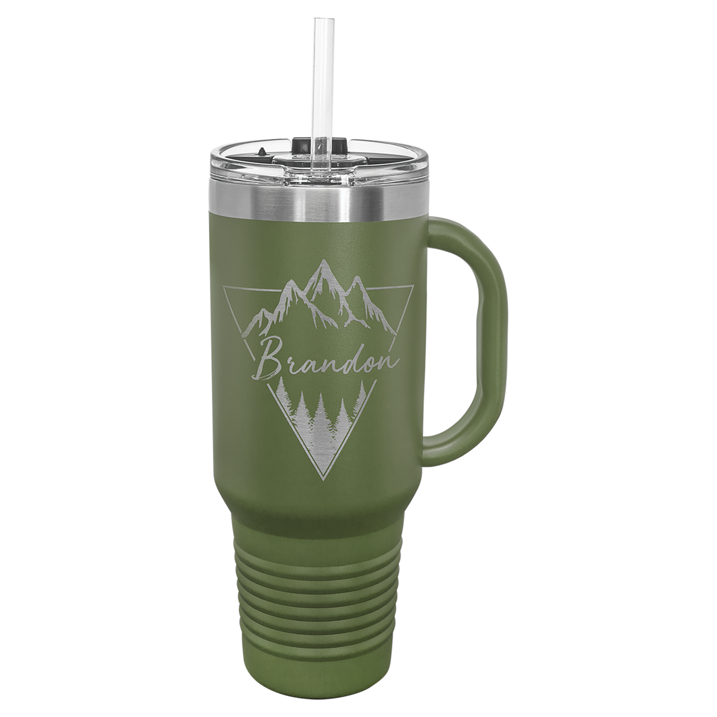 Customized JUMBO 40 Oz. Polar Camel Travel Mug with Handle & Straw