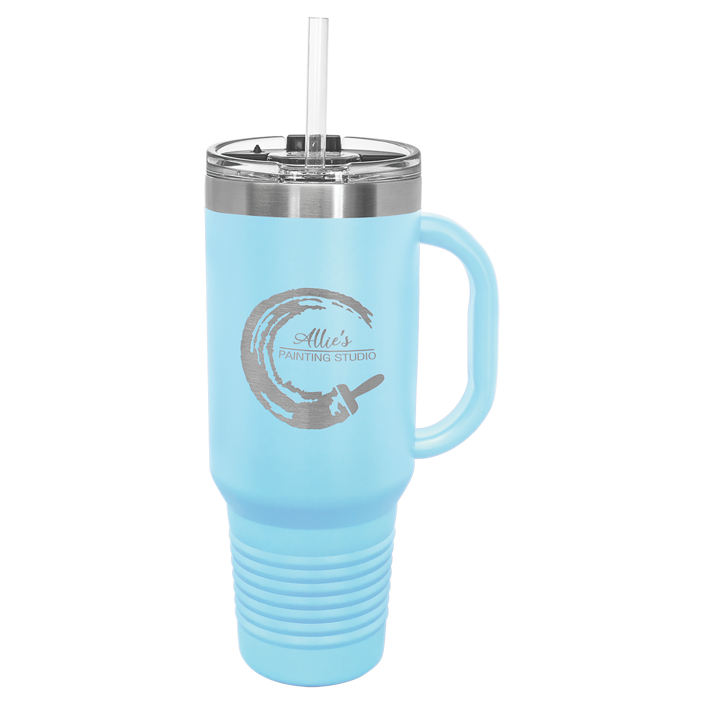Customized JUMBO 40 Oz. Polar Camel Travel Mug with Handle & Straw