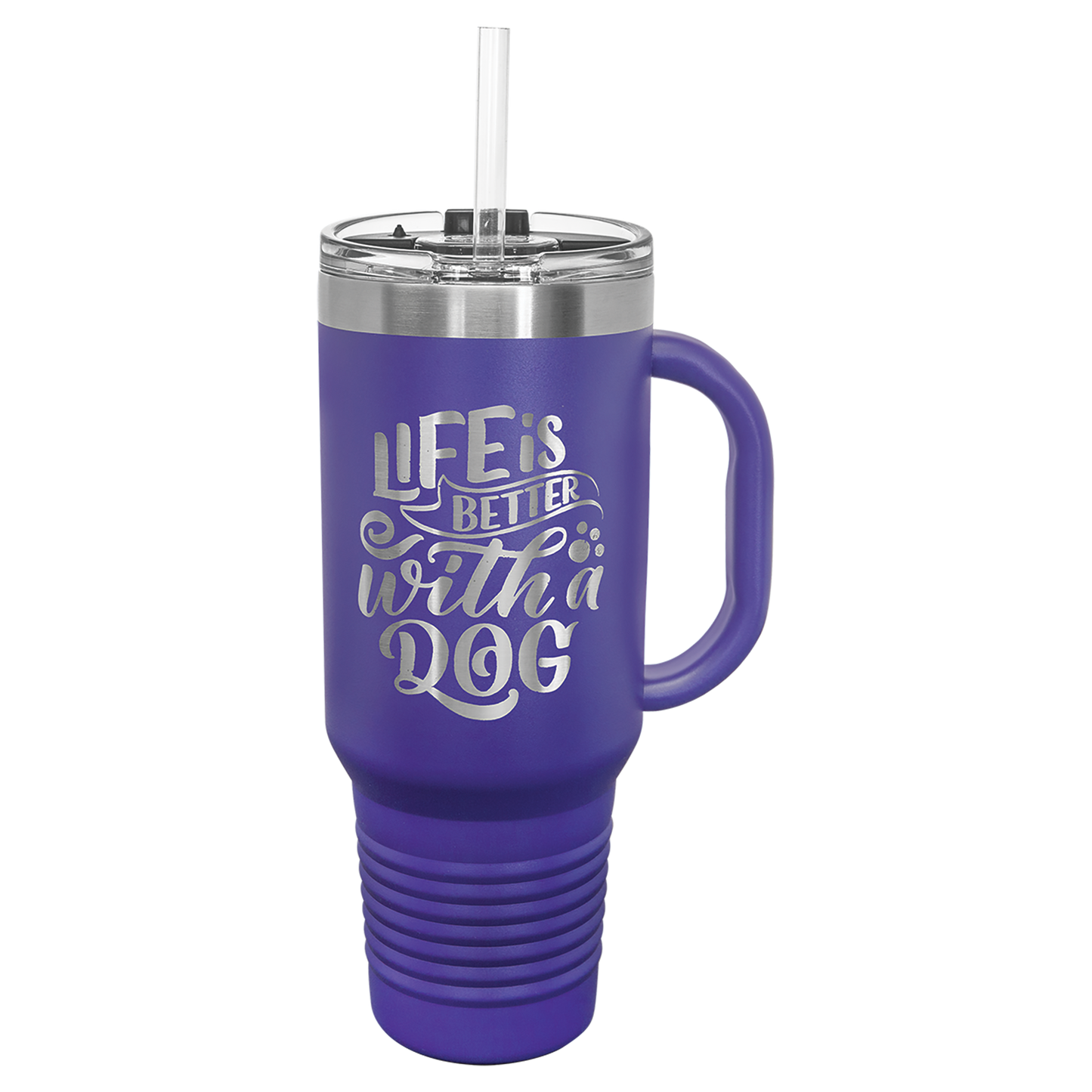 Customized JUMBO 40 Oz. Polar Camel Travel Mug with Handle & Straw