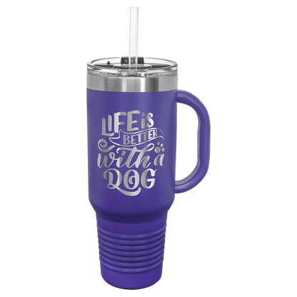Customized JUMBO 40 Oz. Polar Camel Travel Mug with Handle & Straw